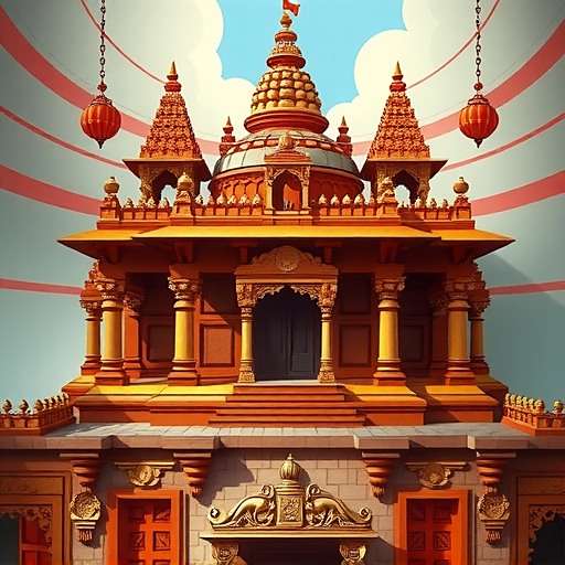 Brihadeeswarar Temple inspired sanctum in Sanctum Sprint