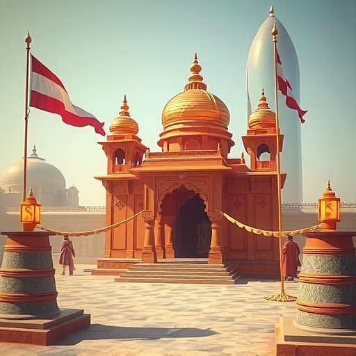 Dwarkadhish Temple inspired sanctum in Sanctum Sprint