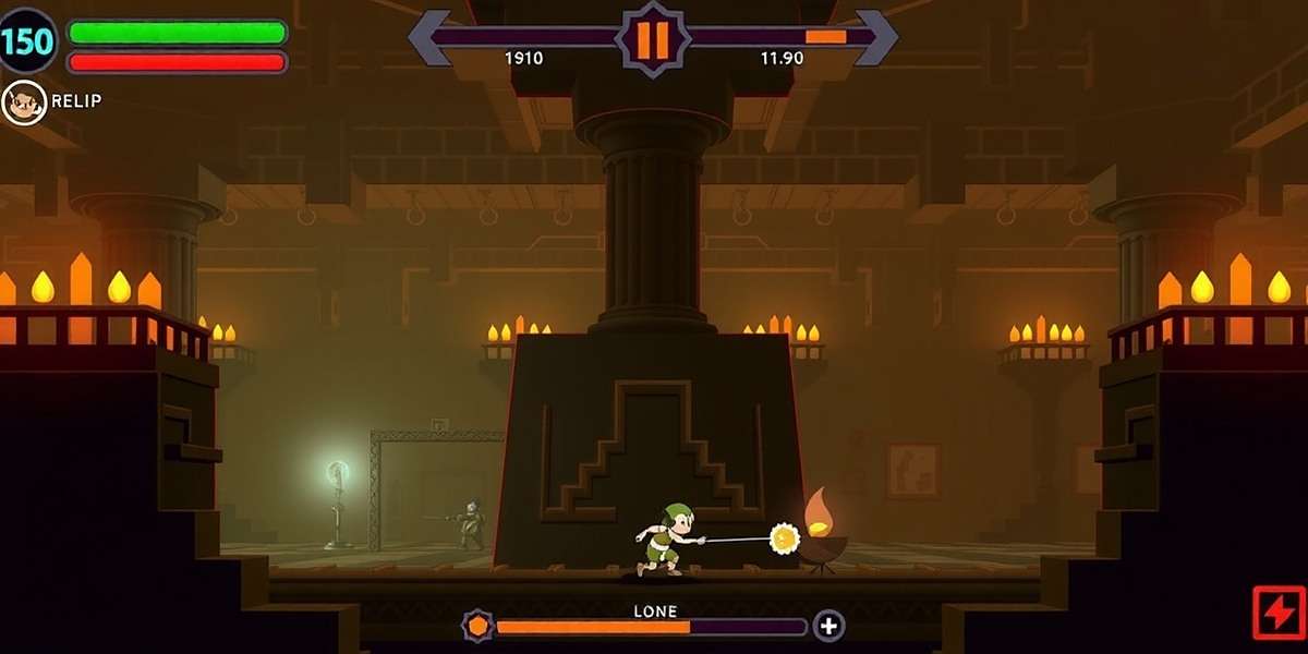 Sanctum Sprint gameplay showing player navigating through temple chambers with puzzles and traps